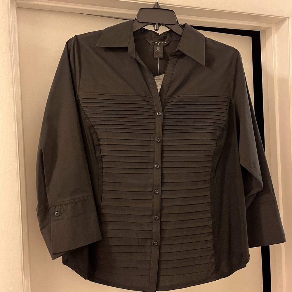 NWT Investments Black Blouse